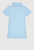 Little Girls Dreamer Graphic Polo Dress,