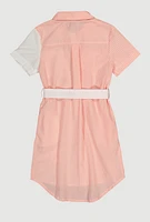 Girls Striped Love Butterfly Graphic Shirt Dress, Multi, Size 10-12