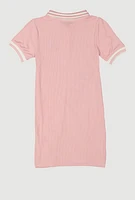 Girls Love Graphic Print Shirt Dress, Pink, Size 10-12