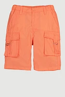 Girls Cargo Bermuda Shorts, Orange, Size 12