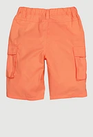 Girls Cargo Bermuda Shorts, Orange, Size 12