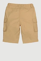 Girls Cargo Bermuda Shorts, Khaki, Size 7-8