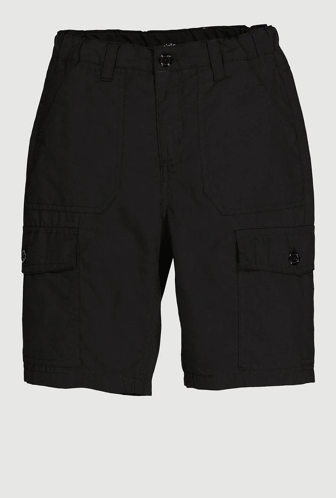 Girls Cargo Pocket Bermuda Shorts,