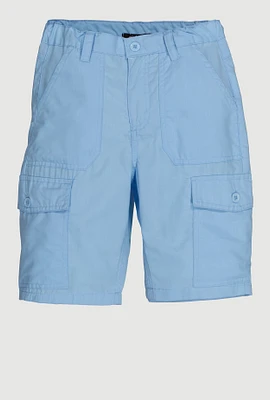 Girls Cargo Pocket Bermuda Shorts,