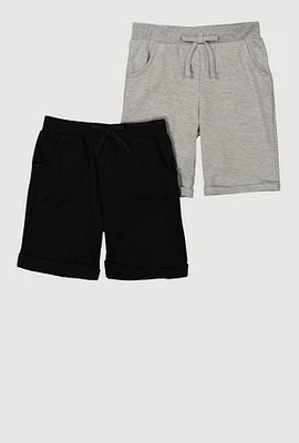 Girls Bermuda Shorts 2 Pack, Multi, Size 7-8