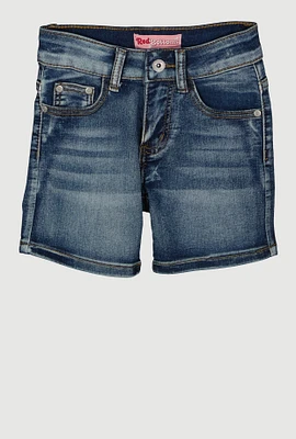 Girls Whiskered Bermuda Shorts, Blue, Size 7