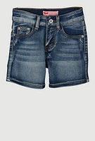Girls Whiskered Bermuda Shorts, Blue, Size 7