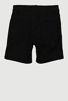 Girls Hyperstretch Rhinestone Bermuda Shorts, Black,