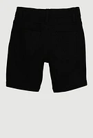 Girls Rhinestone Trim Hyperstretch Shorts,