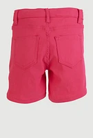 Girls Rhinestone Trim Hyperstretch Shorts, Pink, Size 12