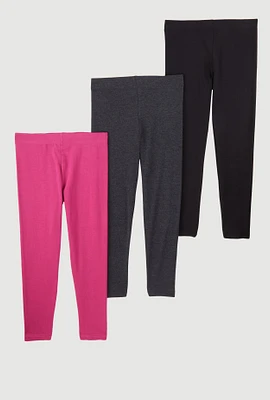 Little Girls Assorted Leggings 3 Pack, Multi, Size 6X