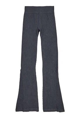 Girls Seamless Acid Wash Flare Pants,