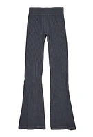 Girls Seamless Acid Wash Flare Pants,