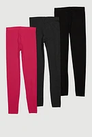 Girls Assorted Leggings 3 Pack, Multi,