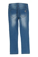 Girls VIP Whiskered Skinny Leg Jeans, Blue, Size 12