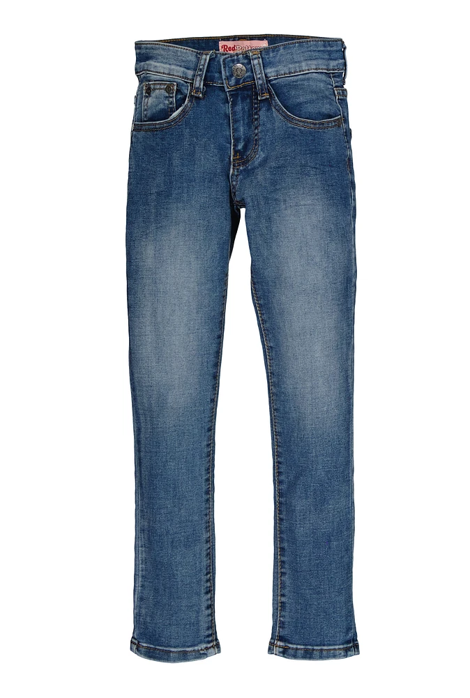 Girls Skinny Leg Jeans, Blue, Size 7