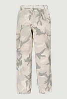Girls Hyperstretch Belted Camo Cargo Pants, Multi, Size 7-8