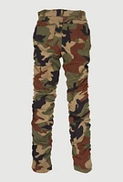 Girls Camouflage Stacked Pants, Multi, Size 16