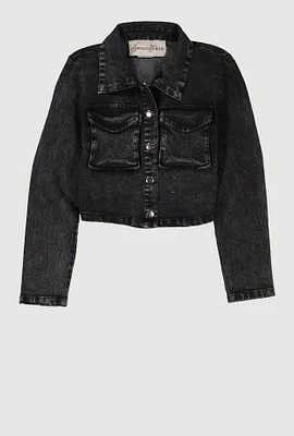 Girls Mineral Wash Jean Jacket,