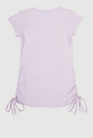 Little Girls Prettiest Problem 3D Graphic Tee, Purple, Size 6X