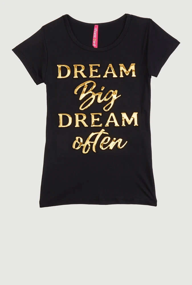 Little Girls Dream Big Often Tee,