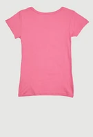 Little Girls Cute and Boujee Tee, Pink, Size 6X