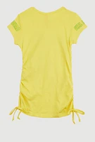 Little Girls This Girl Got Big Goals Top, Yellow, Size 5-6