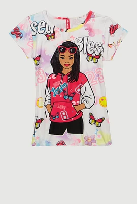 Little Girls Blessed Butterfly Graphic Tee, Multi, Size 4