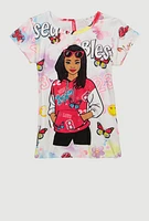 Little Girls Blessed Butterfly Graphic Tee, Multi, Size 6X