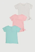 Little Girls My Limits My Dreams Graphic Tees 3 Pack, Multi, Size 6X