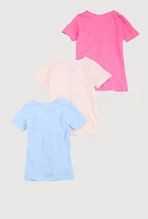 Little Girls Dream Chaser Graphic Tees 3 Pack, Multi, Size 4