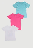 Little Girls Brooklyn Athletics Graphic Tees 3 Pack, Multi, Size 4