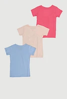 Little Girls Believe Your Dreams Graphic Tees 3 Pack, Multi,