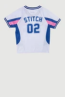 Girls Stitch Hawaii Graphic Print Soccer Jersey, White, Size 14-16