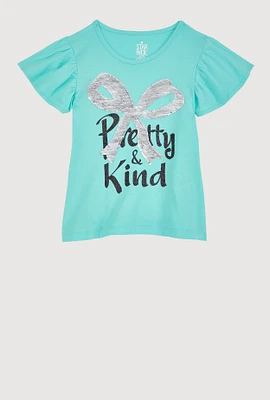 Girls Reversible Sequin Graphic Top, 10-12