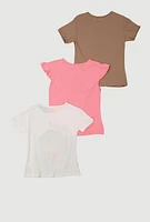 Girls This Aint Texas Graphic Tees 3 Pack, Multi,
