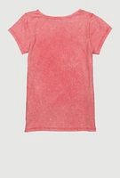 Girls Living A Boss Life Graphic Tee, Pink, Size 7-8