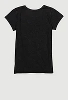Girls Living My Blessed Life Graphic Tee, Black, Size 7-8
