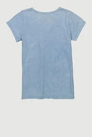 Girls Dont Quit Your Day Dream Graphic Tee, Blue, Size 10-12