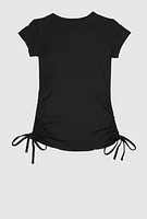 Girls Leave Me Alone 3D Foil Graphic Top, 7-8