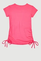 Girls 3D Baby Girl Foil Screen Graphic Tee, Pink, Size 14-16