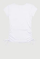 Girls Im The Prettiest Problem 3D Graphic Top, White, Size 14-16