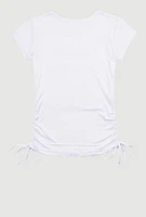 Girls Good Things Are Coming 3D Foil Graphic Top, White, Size 10-12