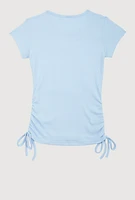 Girls 3D Rhinestone Blessed Graphic Top,