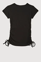 Girls 3D Rhinestone Future Influencer Graphic Top,