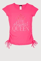 Girls Rhinestone The Original Queen Top,