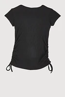Girls 3D Rhinestone Faith Graphic Tee,
