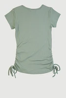 Girls 3D Rhinestone Faith Graphic Tee, Green, Size 14-16