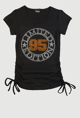 Girls Rhinestone Limited Edition 95 Top, Black, Size 10-12
