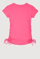 Girls Rhinestone Limited Edition 95 Top, Pink, Size 7-8